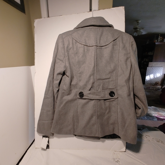 Ladies Gray Pea Coat Jacket Size Large NWT Rampage - Picture 5 of 10